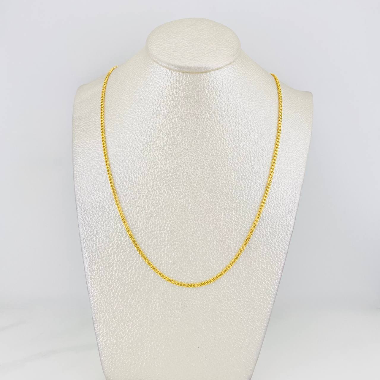 Cadena Cubana 4.05g / 60cm / 2.1mm Oro Amarillo 18K