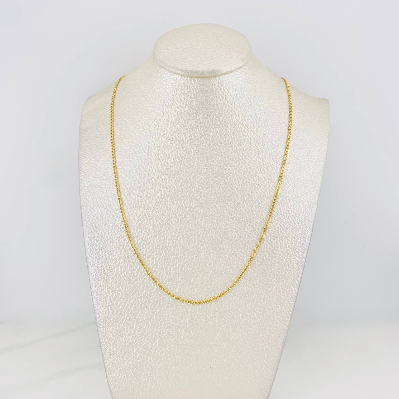 Cadena Cubana 2g / 45cm / 1.7mm Oro Amarillo 18K
