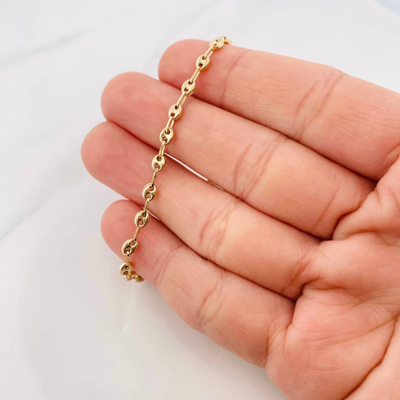 Tobillera GC 2.65g / 24.5cm / 3.3mm Oro Amarillo 18K