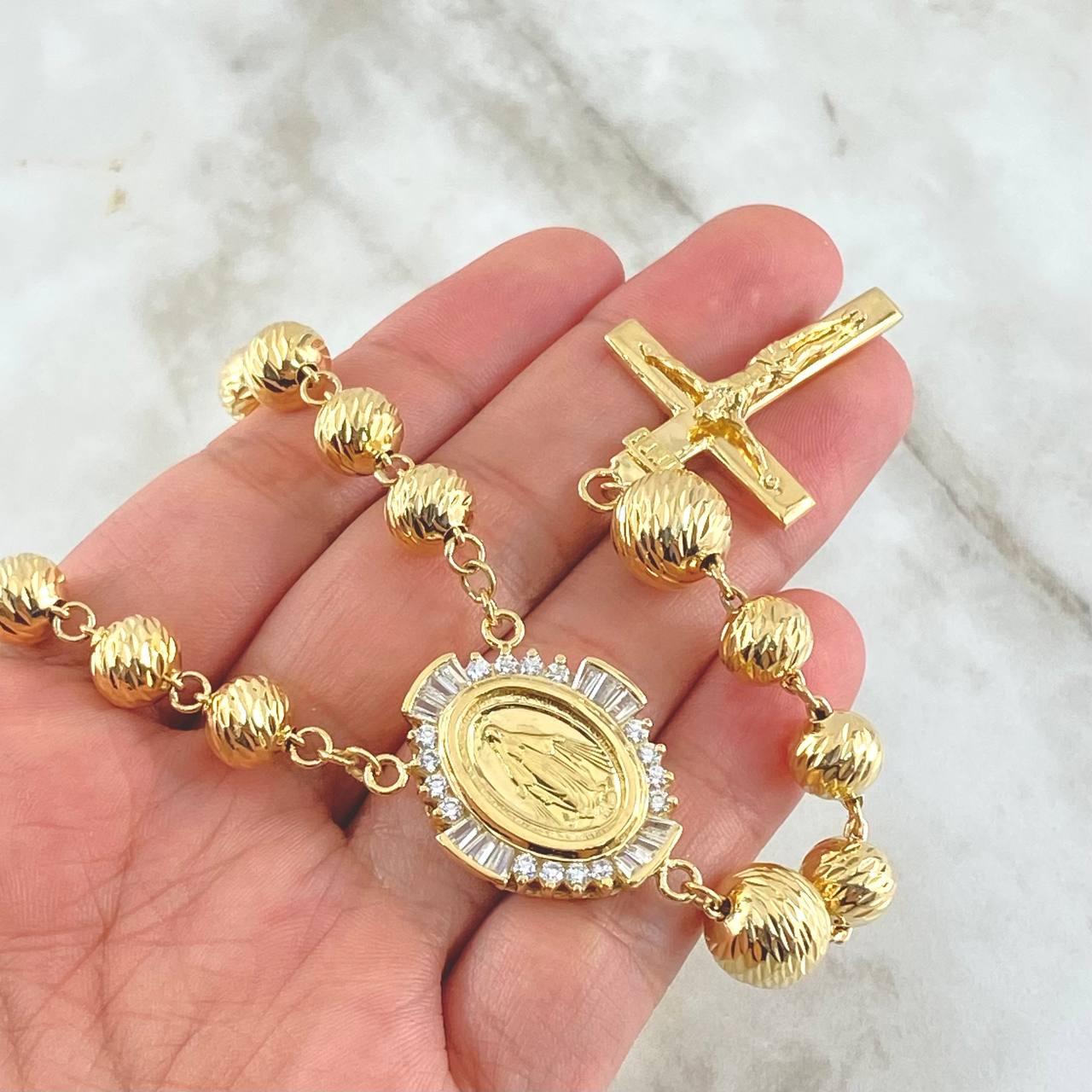 Rosario Virgen Milagrosa 48.6gr / 65cm / Oro 18K ©