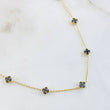 Cadena Trebol Negro 5.3gr / 45.5cm-43cm / Oro Amarillo Nac.Esp. 18K