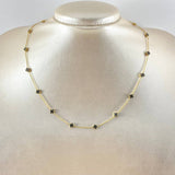 Cadena Trebol Negro 5.3gr / 45.5cm-43cm / Oro Amarillo Nac.Esp. 18K