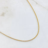 Cadena Franco 2.15gr / 45cm / Dos Oros Amarillo Blanco +3 18K