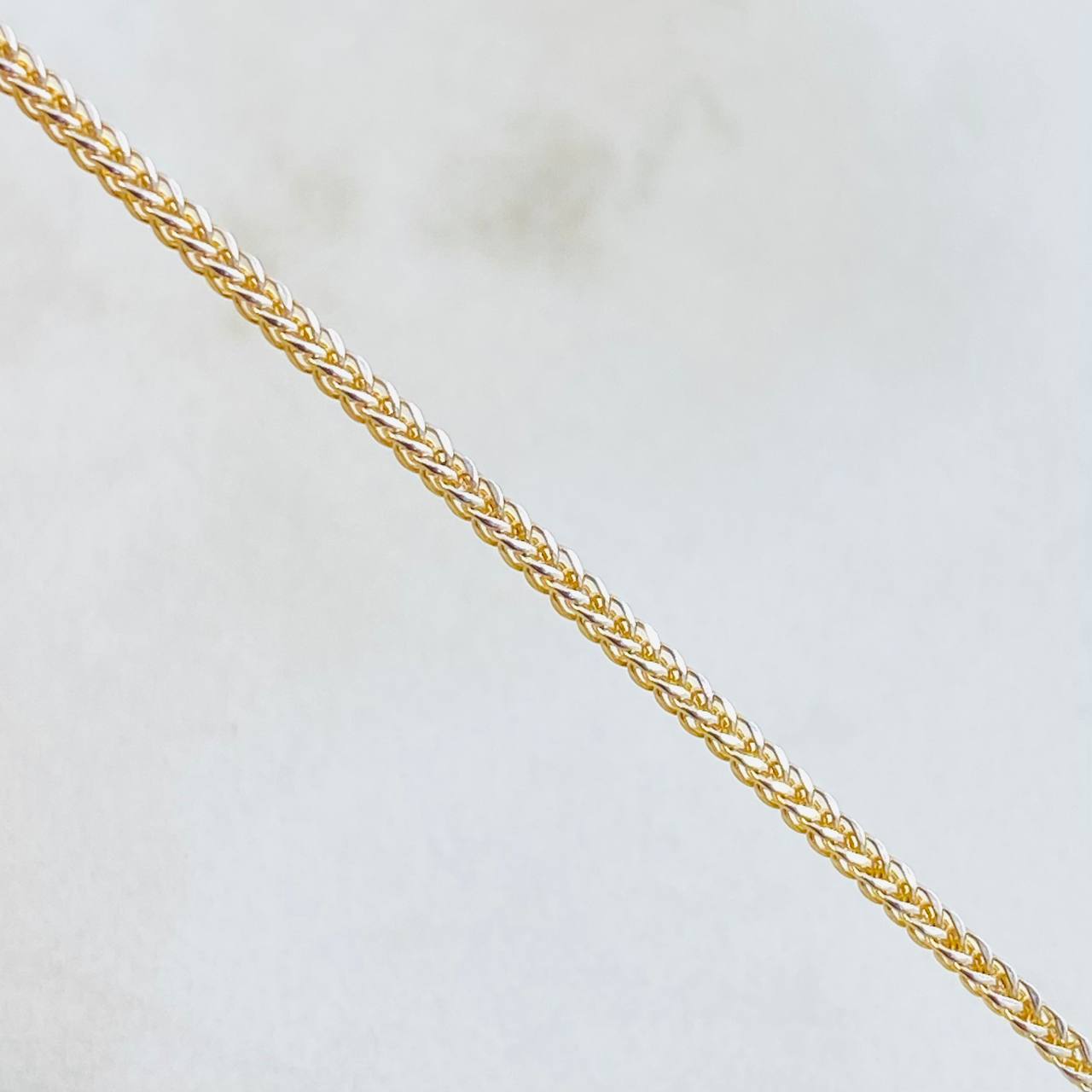 Cadena Franco 2.15gr / 45cm / Dos Oros Amarillo Blanco +3 18K