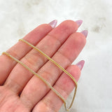 Cadena Franco 2.15gr / 45cm / Dos Oros Amarillo Blanco +3 18K