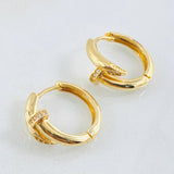 Candongas Clavo 5.15gr / 1.8cm / Oro Amarillo 18K