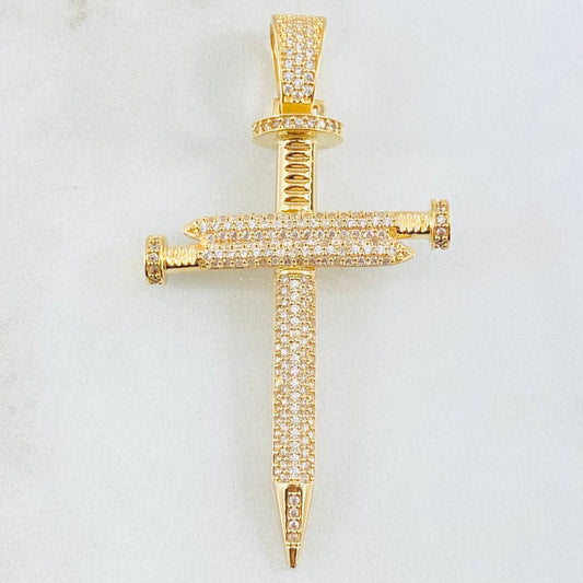 Dije Cruz Clavos 8.65gr / 6cm / Oro Amarillo 18K ©