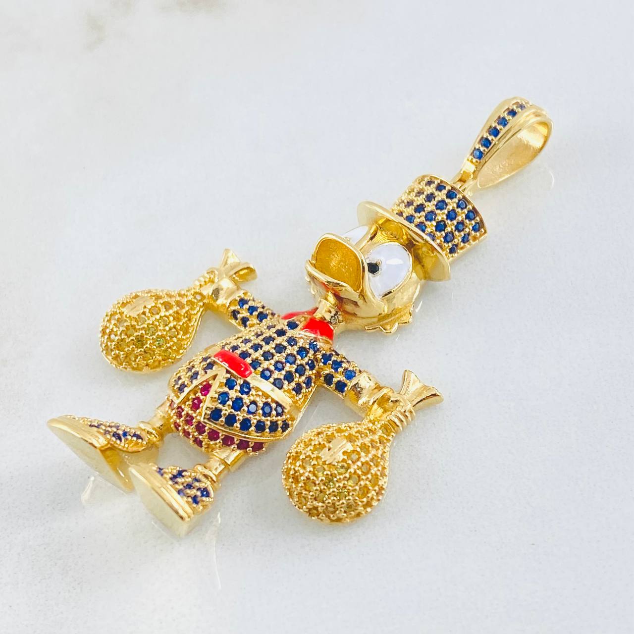 Dije Pato Bolsas Dinero 13.15gr / 5.5cm / Oro Amarillo 18K ©