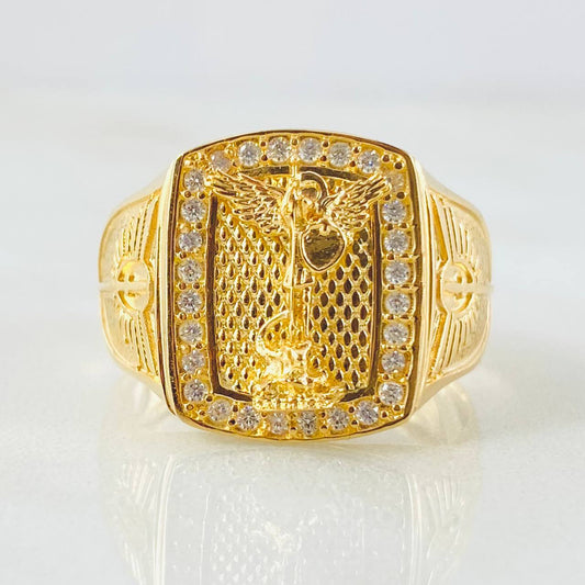 Anillo San Miguel Espada Sagrada 7.6gr / T11 / Oro Amarillo 18K ©
