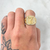 Anillo San Miguel Espada Sagrada 7.6gr / T11 / Oro Amarillo 18K ©