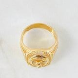 Anillo Cristo Esferico 9.8gr / T11 1/4 / Oro Amarillo 18K ©