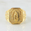 Anillo Virgen Guadalupe Espiga Lineal 6.65gr / T10 1/2 / Oro Amarillo 18K ©