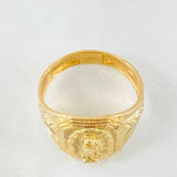 Anillo Virgen Guadalupe Espiga Lineal 6.65gr / T10 1/2 / Oro Amarillo 18K ©