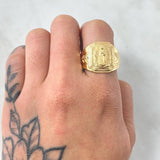 Anillo Virgen Guadalupe Espiga Lineal 6.65gr / T10 1/2 / Oro Amarillo 18K ©
