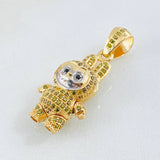 Dije Conejo Sonriente 6.25gr / 3.4cm / Dos Oros Amarillo Blanco 18K ©