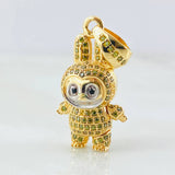 Dije Conejo Sonriente 6.25gr / 3.4cm / Dos Oros Amarillo Blanco 18K ©