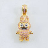 Dije Conejo Sonriente 6.15gr / 3.4cm / Dos Oros Amarillo Blanco 18K ©