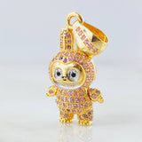 Dije Conejo Sonriente 6.15gr / 3.4cm / Dos Oros Amarillo Blanco 18K ©