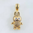 Dije Conejo Sonriente 6.2gr / 3.4cm / Dos Oros Amarillo Blanco 18K *