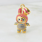 Dije Conejo Sonriente 6.1gr / 3.4cm / Dos Oros Amarillo Blanco 18K *