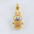 Dije Conejo Sonriente 6.15gr / 3.4cm / Dos Oros Amarillo Blanco 18K *