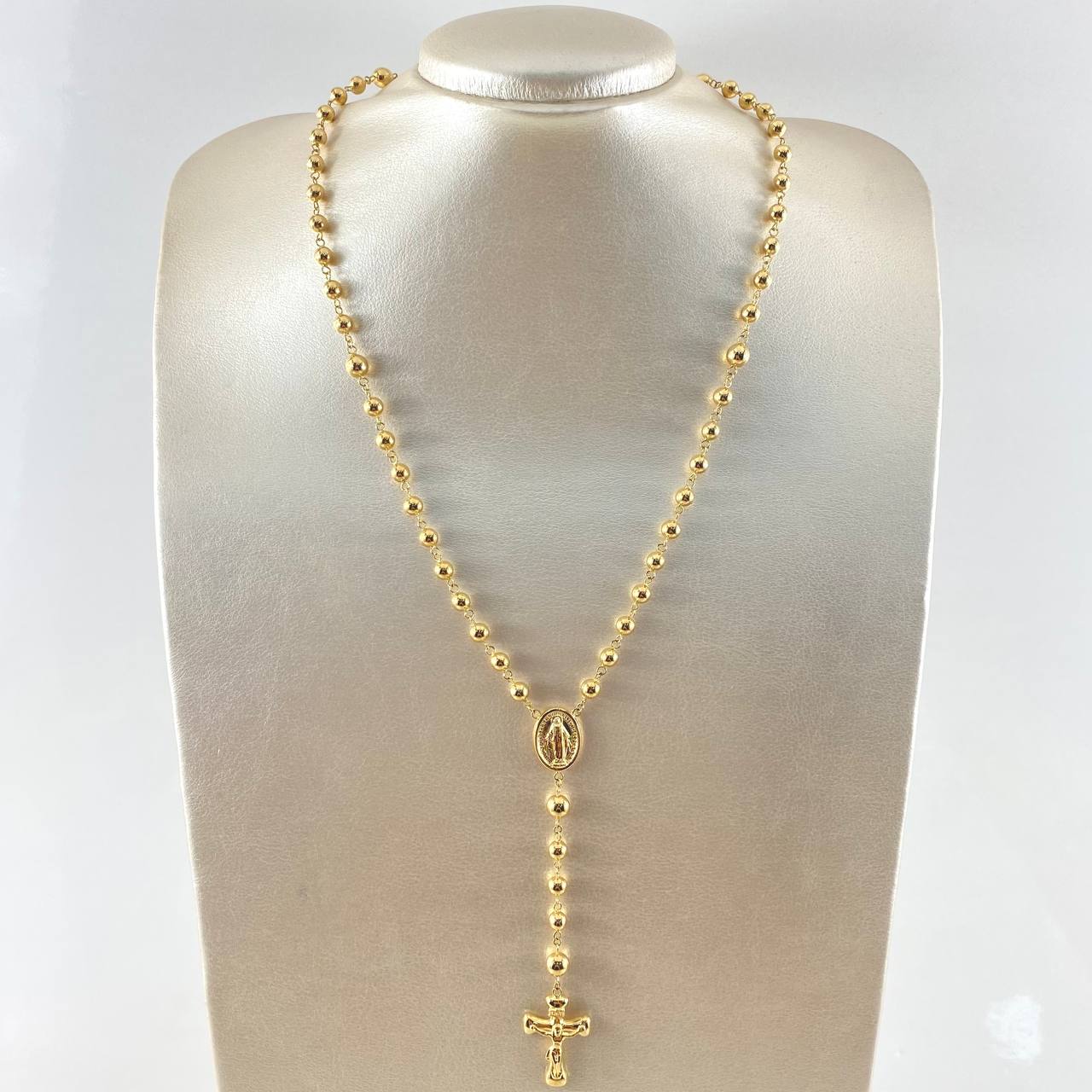 Rosario Virgen Milagrosa 12.8gr / 55cm / 5mm - 6mm Oro Amarillo 18K ©