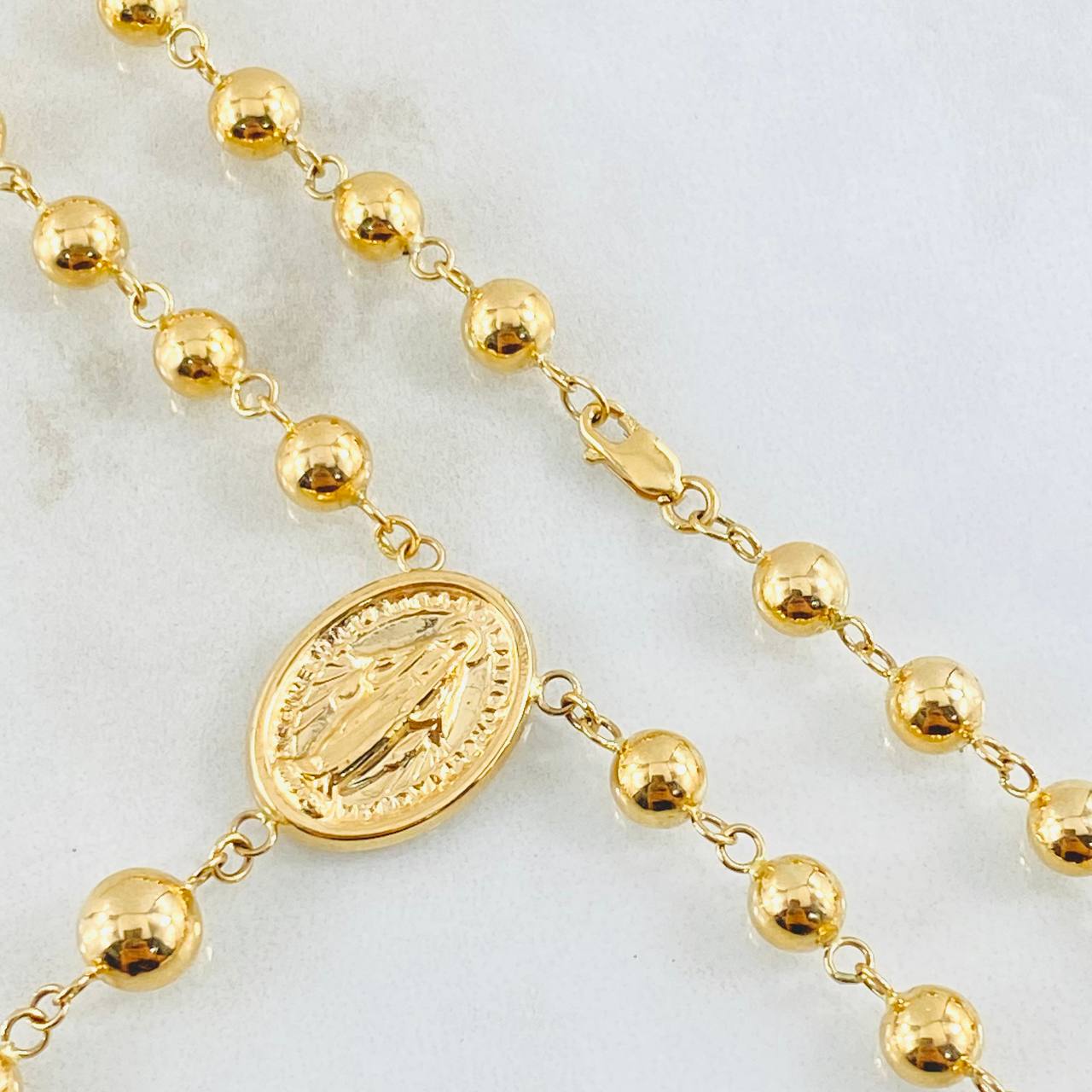 Rosario Virgen Milagrosa 13.15gr / 55cm / 5mm-6mm Oro Amarillo 18K *