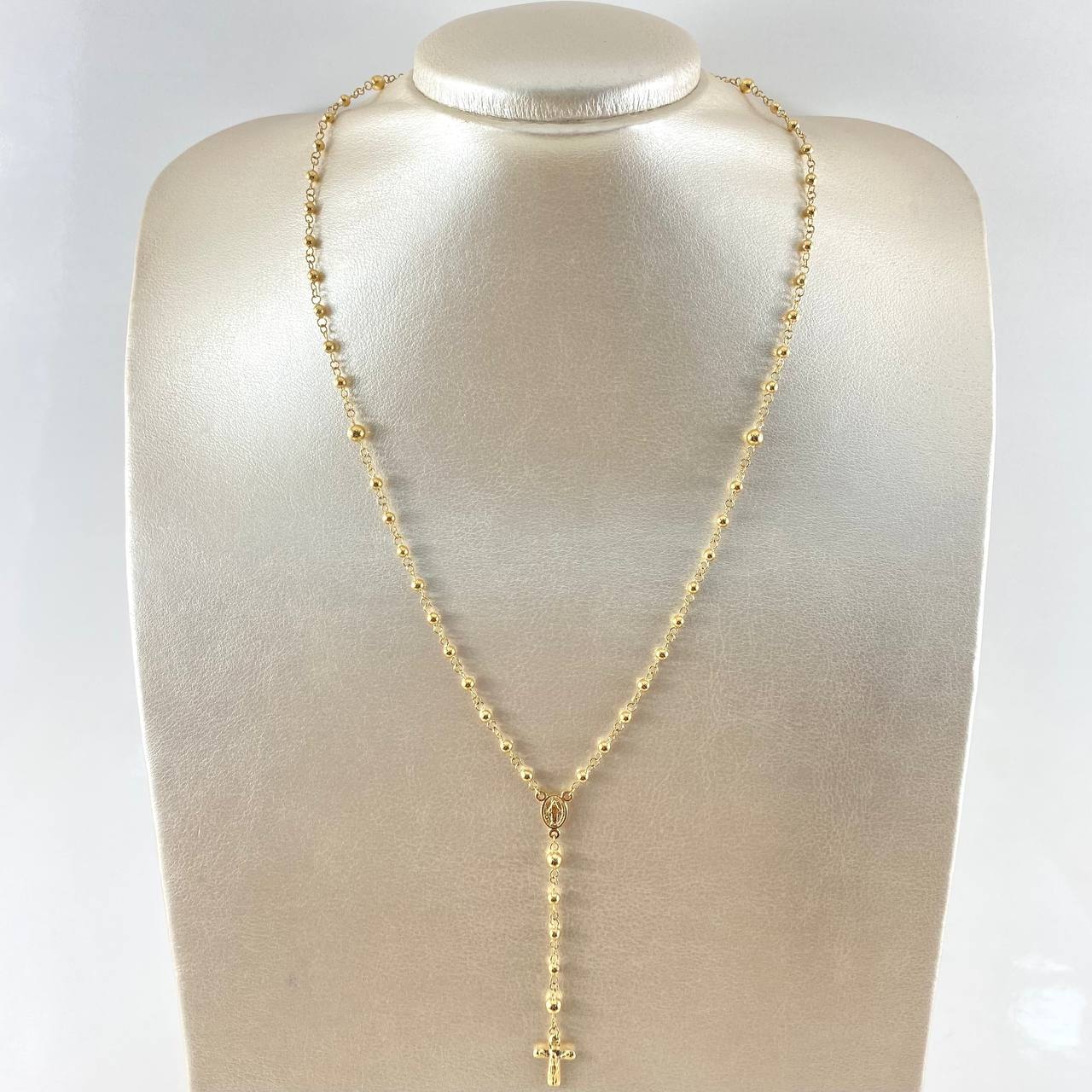 Rosario Virgen Milagrosa 6.4gr / 55cm / 3mm-4mm Oro Amarillo 18K *