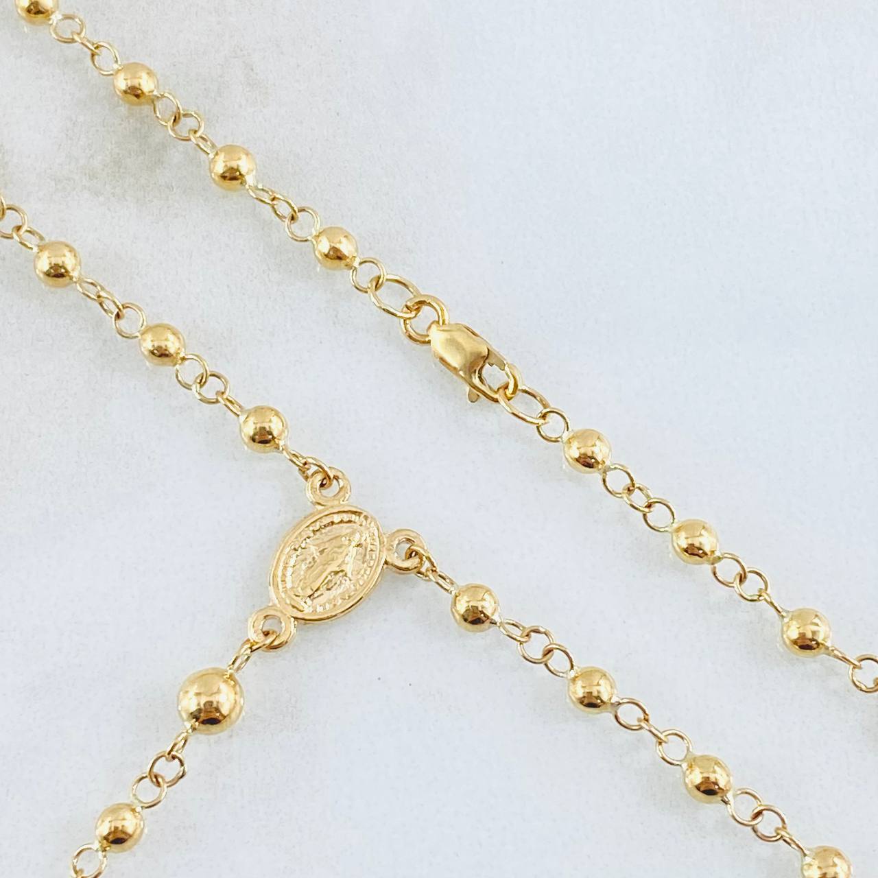 Rosario Virgen Milagrosa 6.4gr / 55cm / 3mm-4mm Oro Amarillo 18K *
