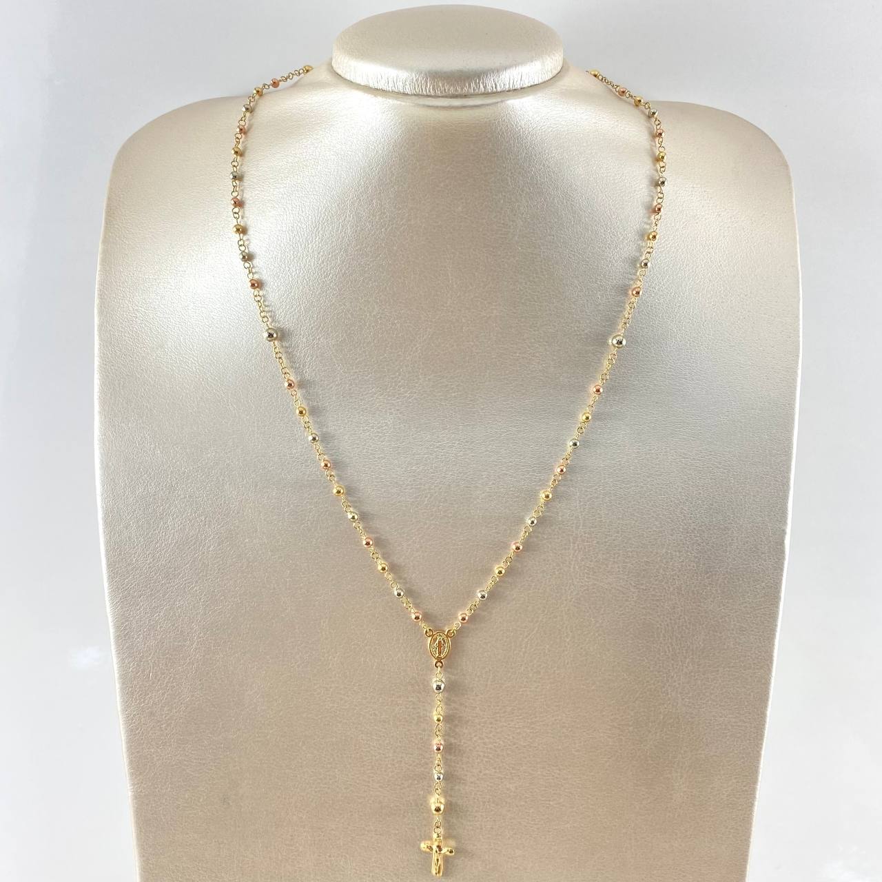 Rosario Virgen Milagrosa 6.05gr / 50cm / 3mm-4mm Tres Oros 18K *