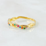 Anillo Entrelazado 1.8gr / T7 1/4 / Oro Amarillo 18K *