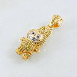 Dije Conejo Sonriente 6.25gr / 3.4cm / Dos Oros Amarillo Blanco 18K