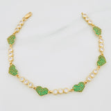 Pulso Halo Corazones 10.2g / 20cm / 4.2mm Oro Amarillo 18K