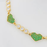 Pulso Halo Corazones 10.2g / 20cm / 4.2mm Oro Amarillo 18K