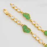 Pulso Halo Corazones 10.2g / 20cm / 4.2mm Oro Amarillo 18K