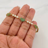 Pulso Halo Corazones 10.2g / 20cm / 4.2mm Oro Amarillo 18K