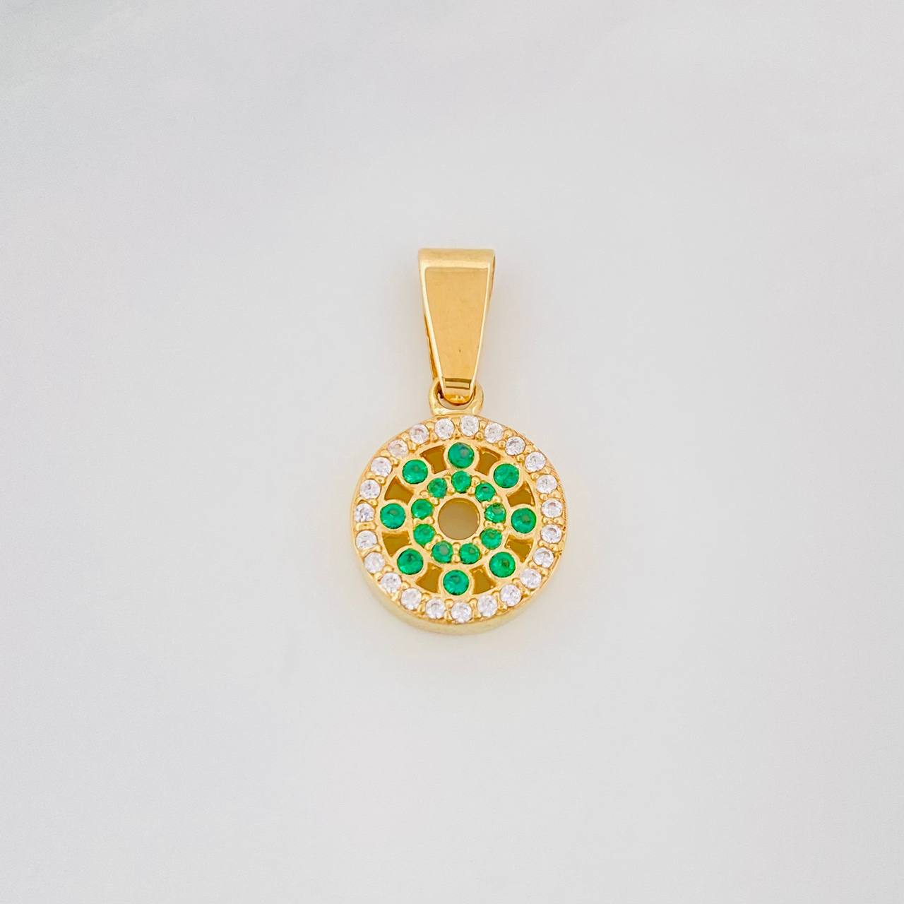 Dije Circulo Tupido 1.9g / 2cm Oro Amarillo 18K
