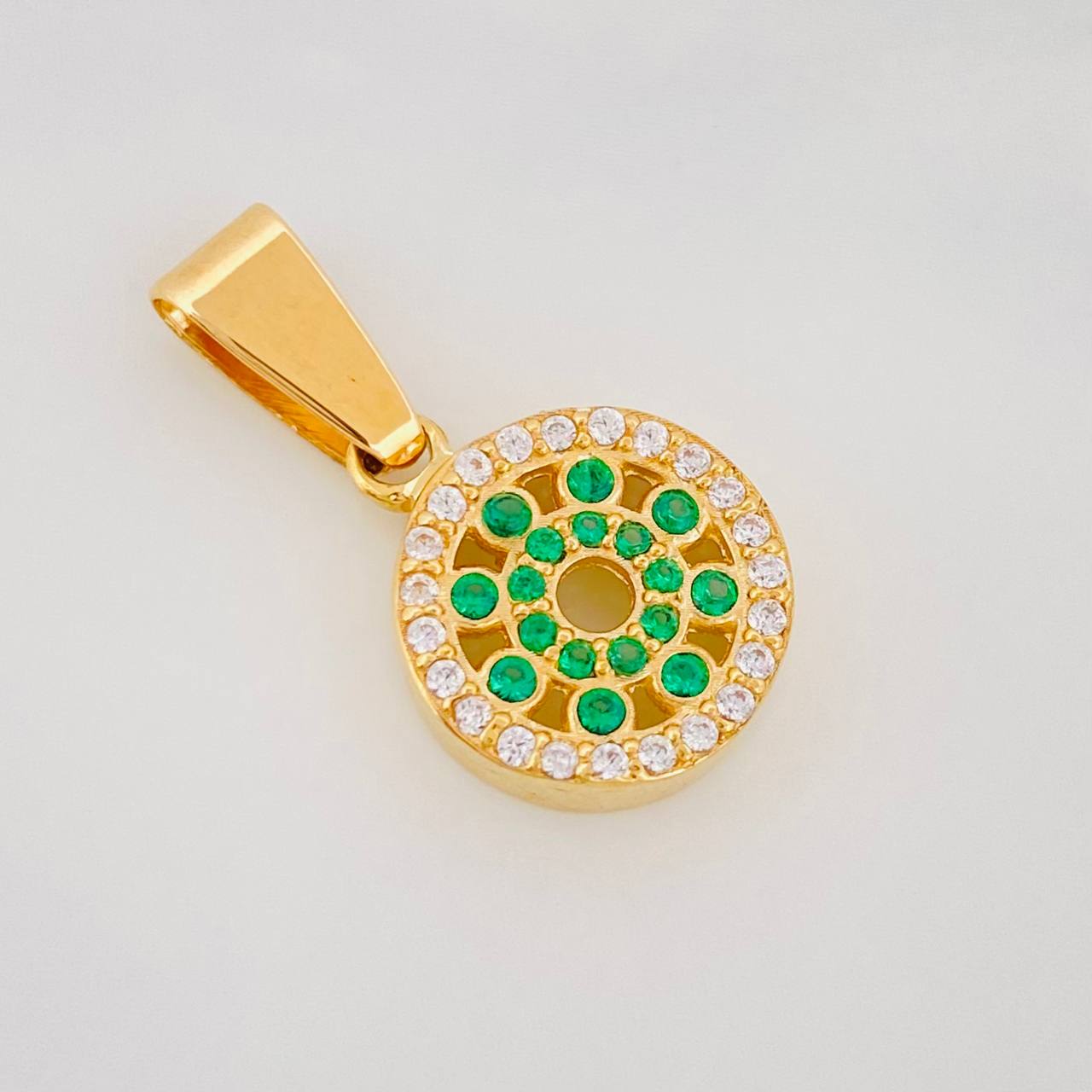 Dije Circulo Tupido 1.9g / 2cm Oro Amarillo 18K