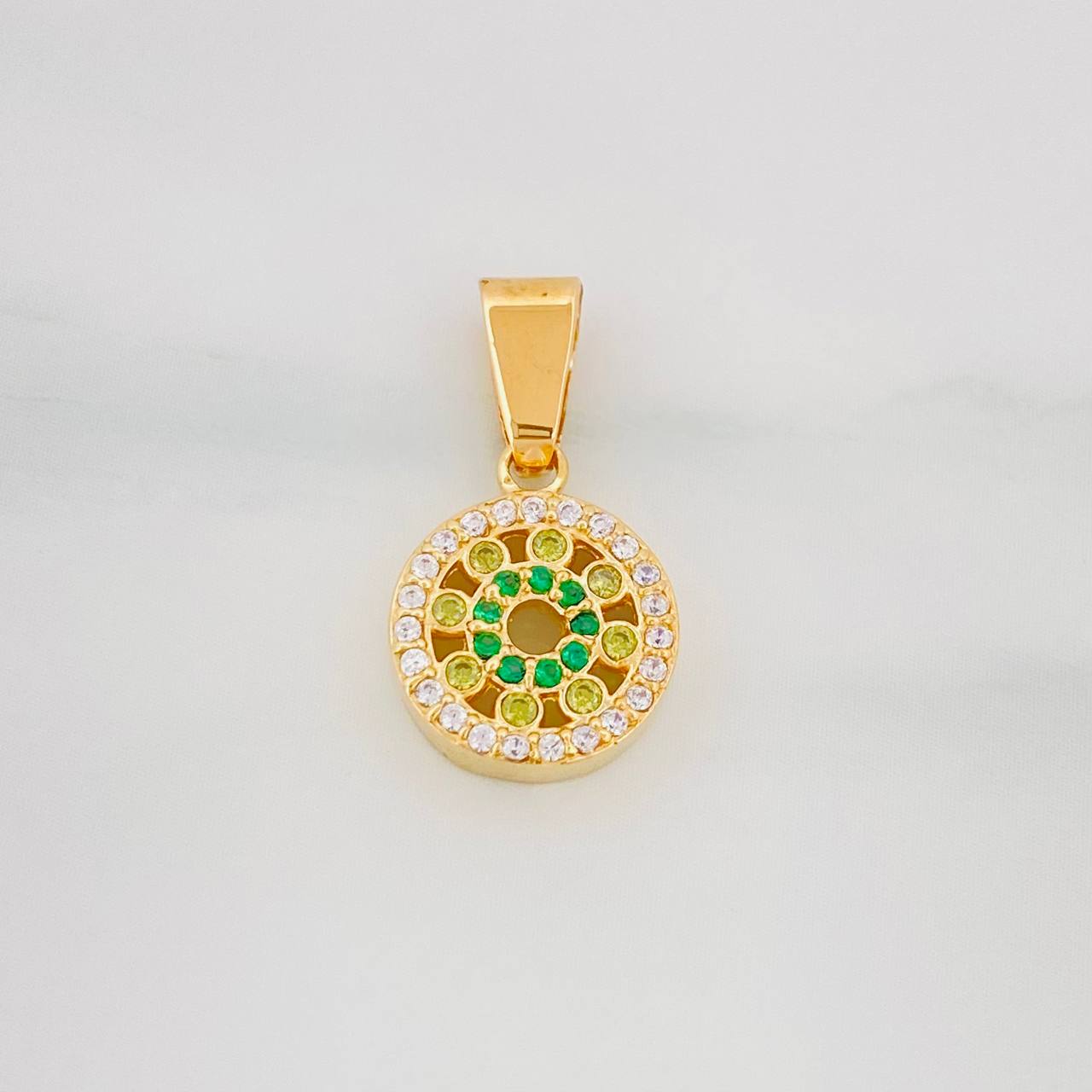 Dije Circulo Tupido 1.95g / 2cm Oro Amarillo 18K