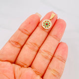 Dije Circulo Tupido 1.95g / 2cm Oro Amarillo 18K