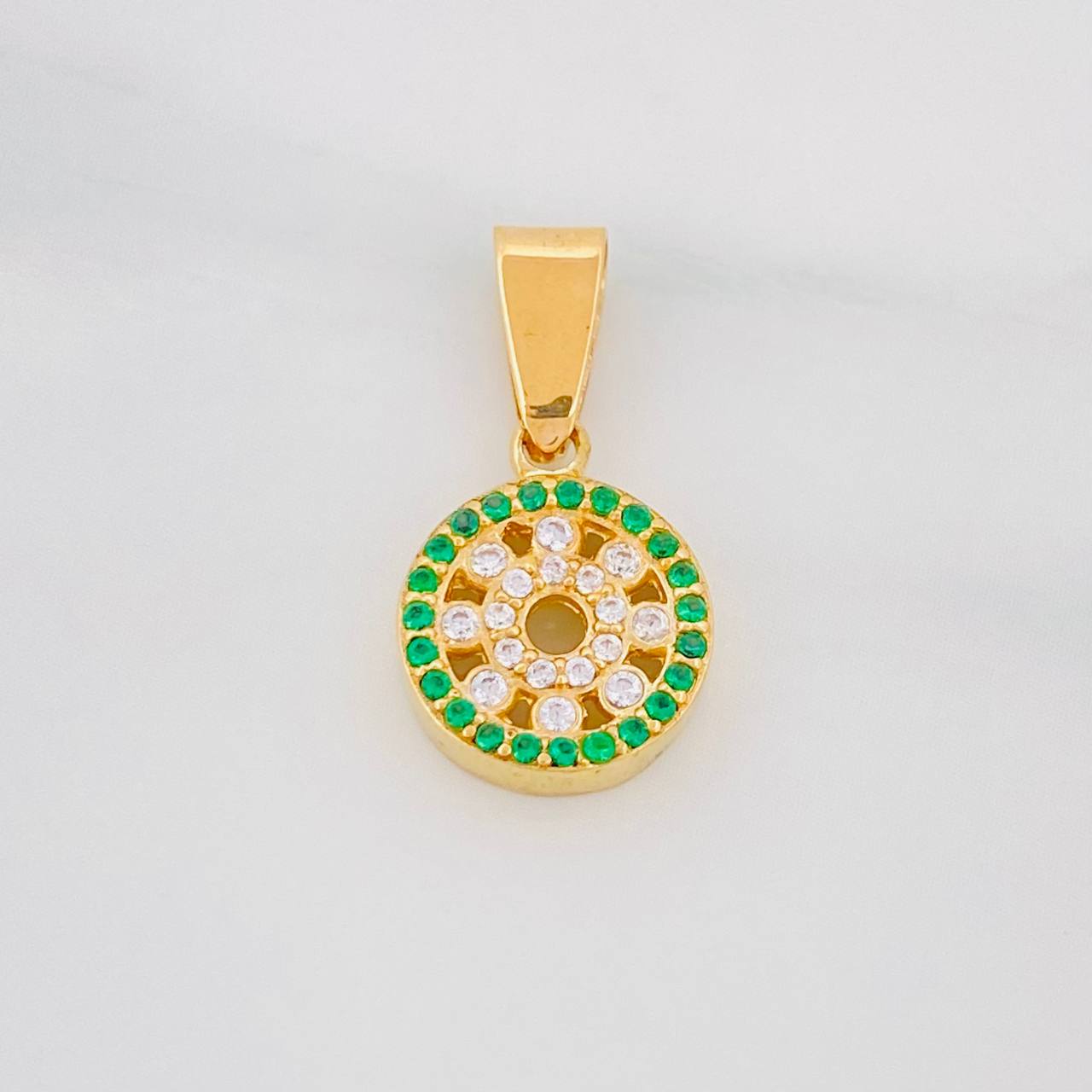 Dije Circulo Tupido 1.9g / 2cm Oro Amarillo 18K