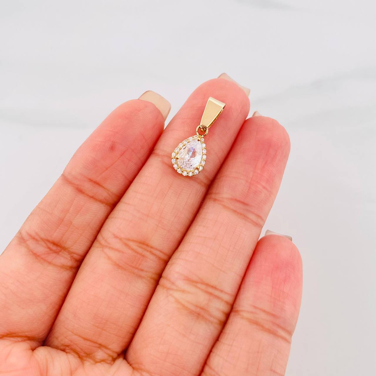 Dije Halo Gota 1.4g / 2cm Oro Amarillo 18K