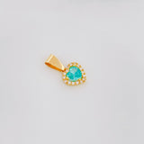 Dije Halo Corazón 1.15g / 1.6cm Oro Amarillo 18K