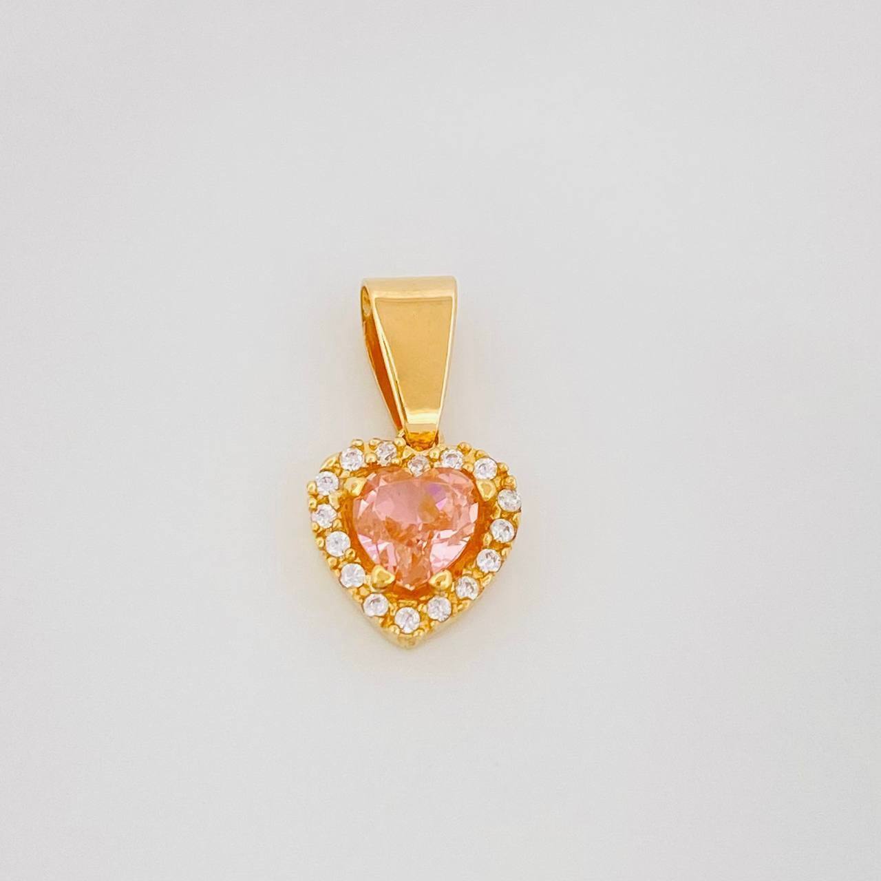 Dije Halo Corazón 1.2g / 1.6cm Oro Amarillo 18K