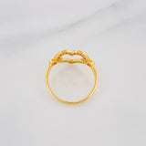 Anillo Silueta Corazones 2.2g / T6 1/2 Oro Amarillo 18K