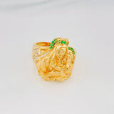 Anillo Virgen del Carmen 11.35g / T10 1/4 Dos Oros Amarillo Blanco 18K