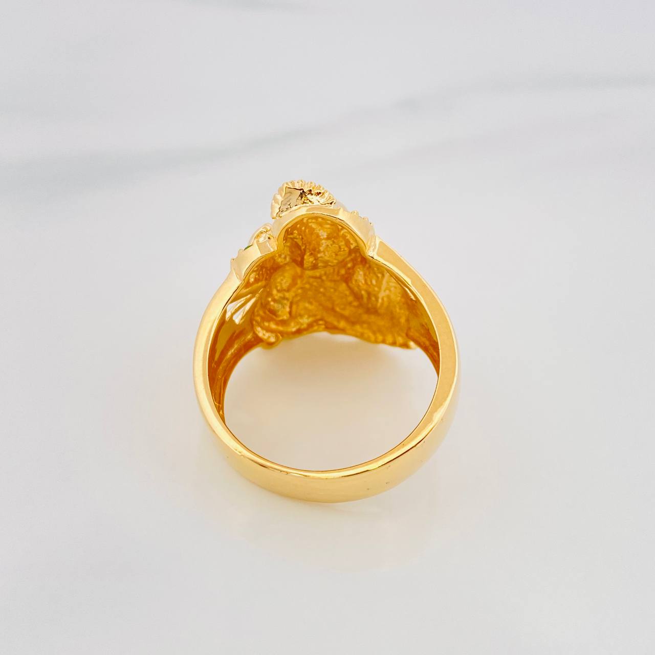 Anillo Virgen del Carmen 11.35g / T10 1/4 Dos Oros Amarillo Blanco 18K