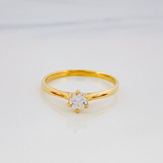 Anillo Solitario 1.7g / T7 1/4 Oro Amarillo 18K