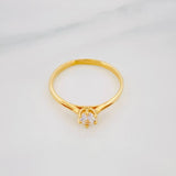 Anillo Solitario 1.7g / T7 1/4 Oro Amarillo 18K