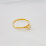 Anillo Solitario 1.7g / T7 1/4 Oro Amarillo 18K